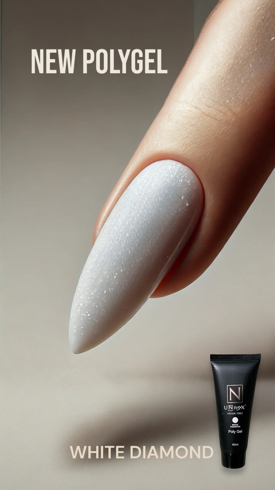 POLYGEL UNIQUE WHITE DIAMOND 60gr.